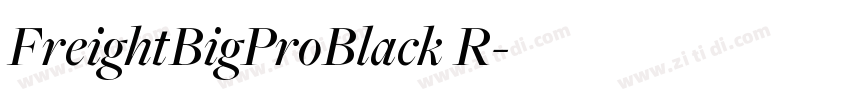 FreightBigProBlack R字体转换